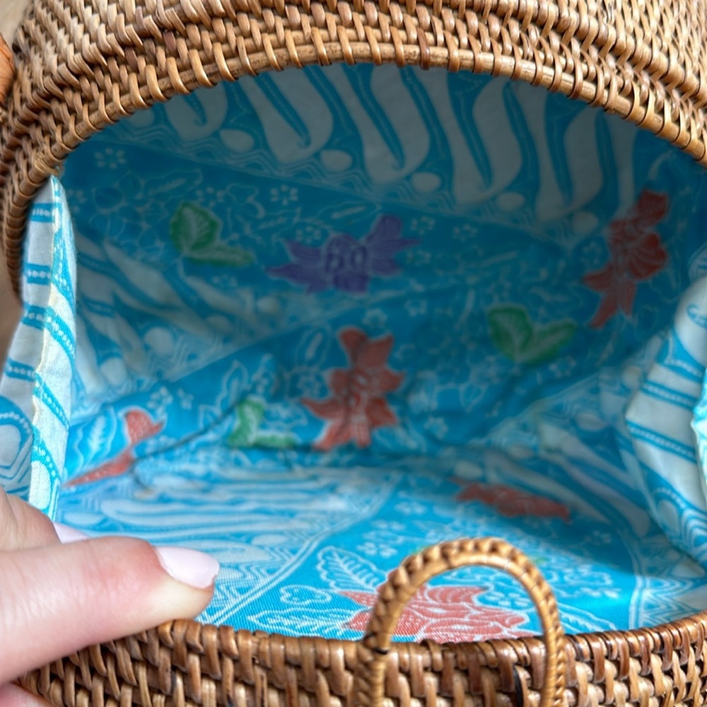 Rattan basket bag - Picture 3 of 8
